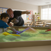 ChariotTech Magic 3D : Jeux de projection interactive sur table de sable pour événements et aires de jeux pour enfants