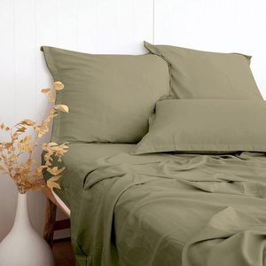 Hot Bán Hữu Cơ Bông Linen Kết Cấu Tấm Ga Trải Giường Đặt 15 ''Sâu Túi Mềm Mại Mát Mẻ Thoáng Khí & Bền-Nhà Máy Trực Tiếp - Product Image 5