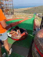 Nouveautés populaires parc d'attractions PE tapis de ski imbriqué arc-en-ciel diapositives sec pente tapis de ski