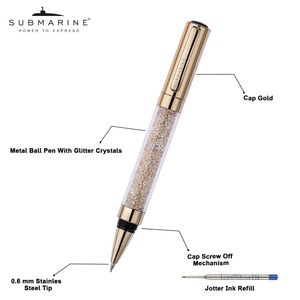 879_BP_Gold Comfortable Everyday Ballpoint <b>Pen</b> Promotional <b>Pen</b> Designed To Provide Consistent Writing Support For Office - Product Image 3