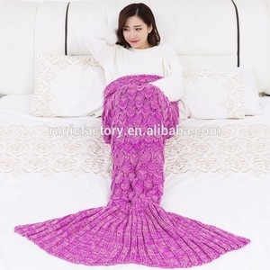 Scale Knitted <strong>Mermaid</strong> <strong>Tail</strong> <strong>Blankets</strong> Snuggle <strong>Blanket</strong> - Product Image 5