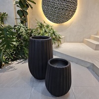 Macetas Grandes de Fibra de Arcilla para Jardín, del Fabricante de Foshan, con Orificio de Drenaje, Ligeras, Venta al Por Mayor para Exteriores y Hogar