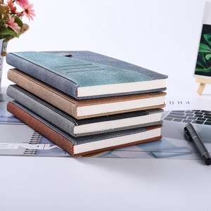 Leather Cover A5 Spiral Bound Notepad with Card Slots | Gift Edition Office Stationery-in Stock Wholesale - Product Image 1