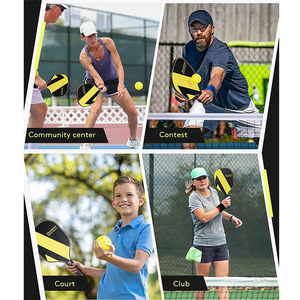 Juego de palas de Pickleball de fibra de carbono, 13,4 mm, antideslizante, ergonómico, ligero, equipo de ocio para exteriores con bolsa de transporte - Product Image 5
