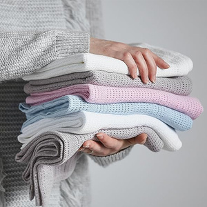 Coperta per Neonati in Cotone Biologico a Nido d'Ape, Coperta per Bambini in Bambù, Personalizzabile, Coperte per Culla a Nido d'Ape - Product Image 6