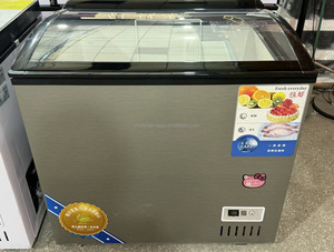 Vitrine en acier inoxydable avec porte en verre trempé, congélateur à porte pliante, idéale pour les hôtels et les commerces - Product Image 2