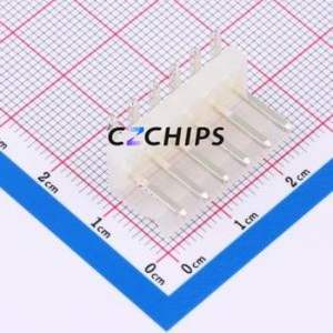 3.96-6AW Wire-to-Board Pin Header Bent Lead Through Hole,P=3.96mm Connector 1x6P 3.96mm Right Angle Insert 6P - Product Image 1