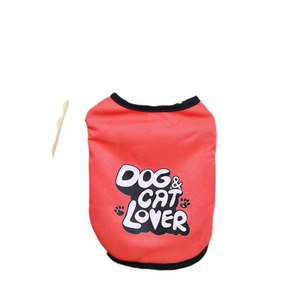 Dog <b>Cat</b> Lover Vest Polyester Breathable Pet <b>Clothes</b> For <b>Cats</b> And Dogs Summer Spring Wearable Pet Apparel Yellow Green Red Brown - Product Image 5