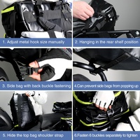 Sac latéral de moto imperméable Rhinowalk 75L, sacoche de moto, sacoche de selle 3 en 1 pour moto