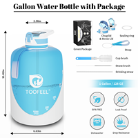 Bouteille d'eau en plastique écologique sans BPA de 3,78 L (1 gallon) avec couvercle à large ouverture pour consommation directe, idéale pour adultes en extérieur – Achat en gros personnalisé en Chine