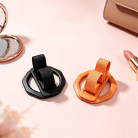Support magnétique pour téléphone avec anneau de maintien en tissu réglable, poignée et béquille pour iPhone 18 Pro Max et téléphones Samsung