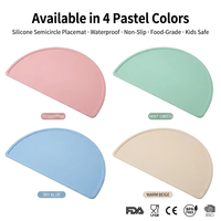 Vente en gros de sets de table ronds en silicone pour bébé personnalisés, logo personnalisé, colorés, de qualité alimentaire, résistants aux taches, vaisselle pour enfants