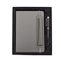 Ensemble cadeau de carnet 2026 Luxe Vente en gros Impression de logo personnalisée Carnet de planification en cuir PU relié rigide avec stylo
