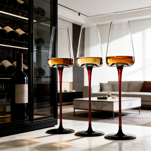 Calici da <span class=keywords><strong>Vino</strong></span> Personalizzati di Lusso con Stelo Lungo <span class=keywords><strong>e</strong></span> Design a Tulipano per Matrimoni <span class=keywords><strong>e</strong></span> Banchetti Formali - Product Image 1