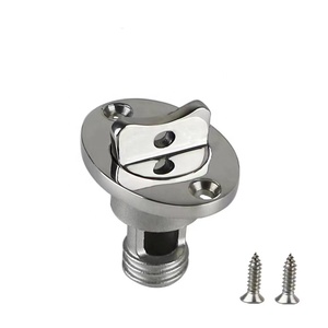 Stainless Steel 316 Marine Oval Door Drain Plug Fits 1 Inch Hole Thread Kayak Dinghy Canoe <b>Yacht</b> Boat Hardware Accessories Stain - Product Image 6