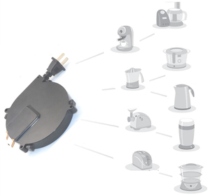 Carrete de cable retráctil <span class=keywords><strong>pequeño</strong></span> con resorte para electrodomésticos, cable de extensión de 2m, 2 metros - Product Image 4