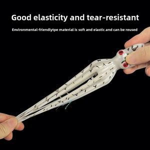 Señuelo de goma artificial luminoso con diseño de pulpo y calamar, con doble anzuelo para pesca en agua salada - Product Image 2