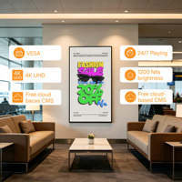 Pantalla de Señalización Digital Comercial de 1200 Nits, Reproductor de Publicidad LCD para Interiores, Software CMS para Hospitales y Salas de Espera de Aeropuertos