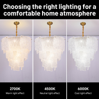 Lustre suspendu rond à étages en cristal, design original et personnalisé, luminaire décoratif pour hall d'hôtel et salon