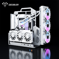 Gabinete de PC Socooler Elegante de Torre Completa E-ATX de Aleación de Aluminio con Ventana Lateral, Refrigeración por Agua, para Juegos, Nuevo en Existencia
