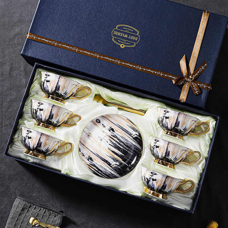 Six-cup dish spoon gift box