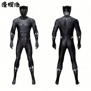 Disfraz de Cosplay de <span class=keywords><strong>Pantera</strong></span> <span class=keywords><strong>Negra</strong></span> T'Challa para Adultos, Talla Grande, Inspirado en TV y Cine, Color Negro, Venta al Por Mayor - Product Image 3