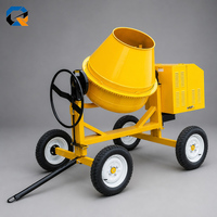 Bétonnière diesel 350L compacte et portable, facile à utiliser, équipement de mélange de ciment pour les espaces restreints