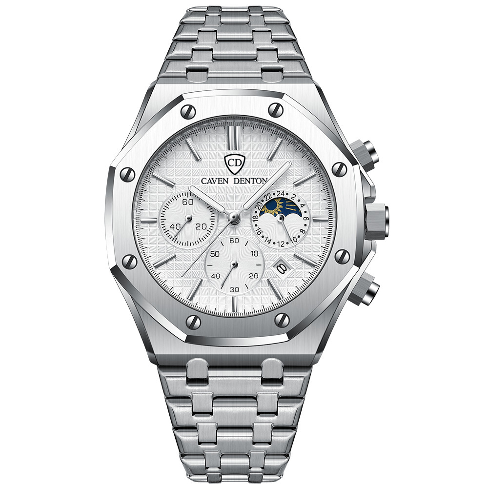 Men's Luxury Quartz Watch | Waterproof Stainless Steel Band Fashion Wristwatch with Custom Logo