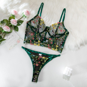<span class=keywords><strong>Lingerie</strong></span> Sexy Personalizzabile Estiva con Motivi Floreali, Reggiseno <span class=keywords><strong>Francese</strong></span>, Corsetto, Gilet, G-String di Alta Qualità in Taglie Grandi - Product Image 5