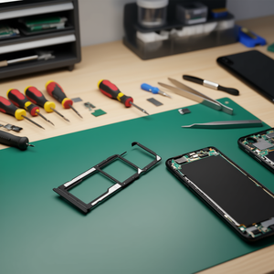 Bandeja para tarjetas SIM y Micro SD para Xiaomi Redmi Note 9 Negro - Product Image 2