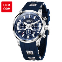 Reloj de Cuarzo OEM 3690 Space Heat NIRICHA Moon Mercury Program para Hombre, de Aleación y Silicona, con Cronógrafo, Luminoso en la Oscuridad, Resistente al Agua, para Uso Diario