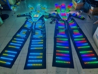 Costume de robot Kryoman couleur LED Unisexe David Guetta Future Vêtements Adultes Célébration Fête Spectacle Robot Walker sur échasses Costume