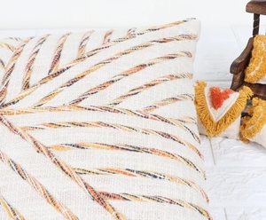 Funda de Cojín con Flecos de Color Amarillo Mostaza y Marfil, Textura Tufted a Mano, Estilo Boho, Decoración Suave para el Hogar, Precio al por Mayor - Product Image 4