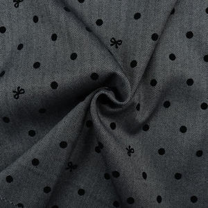 Tessuto Jacquard in Poliestere Nais Viola Nero Grigio a Pois con Fiocco e Linee in Twill per Abiti, Giacche e Accessori da Matrimonio - Product Image 5