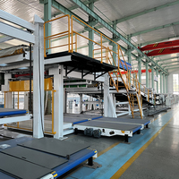 Ligne de production de carton ondulé 5 plis, ligne complète de production de carton ondulé avec ondulateur simple, machine à refendre et à découper