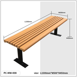 แผ่นไม้พลาสติกคอมโพสิตกลางแจ้งม้านั่งออกแบบเปลือยหลังสำหรับสวนสวนโรงเรียนลานใช้-ส่งตรงจากโรงงาน - Product Image 6