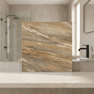 Azulejos de porcelana pulida Vistaar Satuario Graphite de 600x600 mm con diseño de mármol, baldosas cerámicas esmaltadas. - Product Image 2