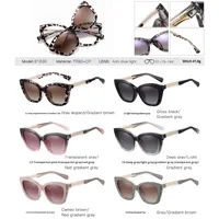 MM 81630 Nouvelles lunettes de soleil polarisées à clip pour femmes, style punk, monture complète en TR90, anti-lumière bleue, branches en propionate CP