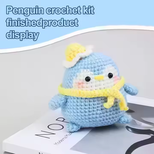 Blue Penguin DIY Craft <span class=keywords><strong>Crochet</strong></span> Kit pour débutants Soft Stuffed Animal Sewing & Weaving Jouets éducatifs pour filles et enfants - Product Image 6
