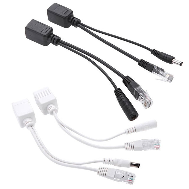 Adapter Cable RJ45 Injector Splitter Kit Tape Power Over Ethernet Passive PoE Adapter Injector