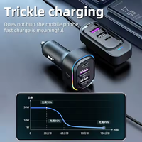 Cargador de Coche Universal de 66W con 6 Puertos USB C de Carga Rápida, Adaptador de Corriente con 6 Puertos QC 3.0 PD Tipo C, Fuente de Alimentación de 5V 3A 3.1A