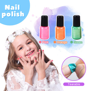 Akiaco <span class=keywords><strong>Niñas</strong></span> Maquillaje Esmalte de <span class=keywords><strong>uñas</strong></span> Juego de regalo Etiqueta privada No tóxico Completo Niños Nail Art Toy <span class=keywords><strong>Kit</strong></span> - Product Image 3