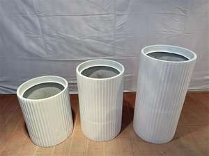 Garden Supplies Indoor Herb Garden Home Decor <b>Fiberglass</b> White Modern Flower Pots Planter Pot Lightweight Waterproof 8L Capacity - Product Image 5