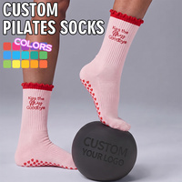 Calcetines de Yoga Antideslizantes BiLu para Mujer, Calcetines con Agarre Antideslizante para Gimnasio y Clases de Baile
