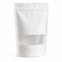 Sac d'emballage imprimé sur mesure, anti-odeur, blanc mat, avec fermeture éclair et fenêtre transparente