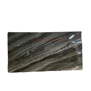 Losas de Mármol Negro Ondulado Moderno de Tesla, Baldosas Pulimentadas de Ónix Impermeables para Cocina, Villa, Interior de Hotel, Apartamento, Uso en Italia - Product Image 1