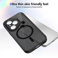 Coque de téléphone magnétique givrée noire pour Huawei Honor 600 400 Smart Lite Pro 500 200 X70 X9D X9C X7D X7C X8D X6D – Étui translucide
