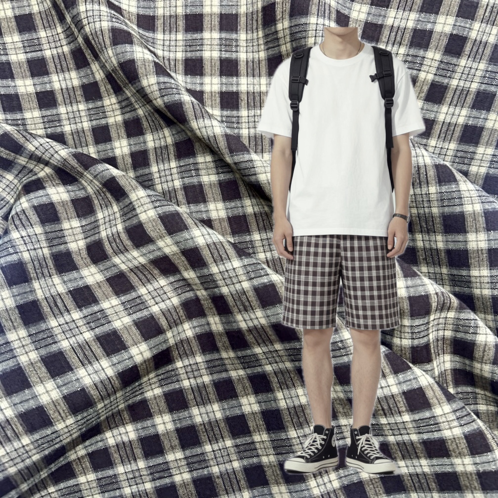 Hot Selling Wholesale Stock Lot Polyester Rayon Cotton Spandex Woven Yarn Dyed Plaid Check Pattern Fabric for Shirts Summer