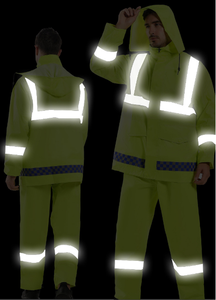 Abbigliamento di sicurezza riflettente Unisex giacca riflettente ad alta visibilità a manica lunga Oxford - Product Image 5