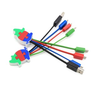 Заводской поставщик сувенирная компания подарки Мобильный телефон usb зарядный кабель с логотипом в форме мультяшных фигур дизайн на заказ - Product Image 3